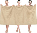 American Soft Linen 35x70 Jumbo Large Bath Towels, 600 GSM 100% Cotton Turkish Bath Sheet, Oversized Luxury Bath Towels for Bathroom Beach and Pool, Beige