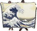 Pure Country Weavers Great Wave of Kanagawa Blanket by Katsushika Hokusai - Fine Art Gift Tapestry Throw Woven from Cotton - Made in The USA (72x54)