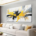 TAIJXAGSG Abstract Black And Gold Wall Art Painting Canvas Art Wall Decor 20 x 40 Inch Decorations Gold And White Wall Art Office Decor Canvas Picture Artwork For Bedroom Kitchen Home Artwork