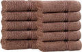 Superior Egyptian Cotton 10-Piece Face Towel Set, Small Towels for Facial, Spa, Quick Dry, Absorbent Towels, Bathroom Accessories, Guest Bath, Home Essentials, Washcloth, Airbnb, Mocha