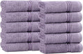 Superior Egyptian Cotton 10-Piece Face Towel Set , Small Towels For Facial, Spa, Quick Dry, Absorbent Towels, Bathroom Accessories, Guest Bath, Home Essentials, Washcloth, Airbnb, Royal Purple