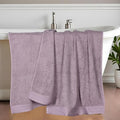 Superior Honeycomb Cotton Medium Weight Towels, for Bathroom, Shower, Spa, Pool, Quick Dry, Adults, Home Essentials, Textured Waffle Border, Oversized Large Towels, Bath Sheets, Set of 2, Sea Fog