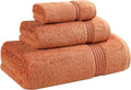 Superior Egyptian Cotton 3-Piece Towel Set, Assorted Towels for Home Bathroom, Master Bath, Decor Essentials, Includes 1 Bath, 1 Hand, 1 Face Towel/Washcloth, Quick Dry, Absorbent, Caramel Brown