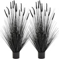 KOL Artificial 5FT 2-Pack Black Horsetail Reed Grass, 59’’ Artificial Indoor Outdoor Fake Grass Plant, Home Office Decoration Artificial Plants & Flowers in Pot Faux Greenery, Housewarming Gift Grass