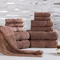 Superior Egyptian Cotton 12-Piece Towel Set, Assorted Towels for Home Bathroom, Guest Bath Decor Essentials, Includes 4 Bath, 4 Hand, 4 Face Towels/Washcloths, Quick Dry, Absorbent - Mocha