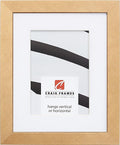 Craig Frames Essentials, Modern 1 Inch Wide 16 x 16 Inch Distressed Gold Picture Frame Matted to Display a 12 x 12 Inch Photo
