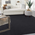 Nourison Home Essentials Indoor/Outdoor Black 8' x 11' Area Rug, Easy Cleaning, Non Shedding, Bed Room, Living Room, Dining Room, Backyard, Deck, Patio (8x11)