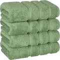 American Soft Linen Luxury Hand Towels for Bathroom, 600 GSM 100% Cotton Turkish 4 Piece Hand Towel Set, 600 GSM Hand Face Towels for Kitchen, Sage Green Hand Towels