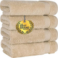 Cotton Paradise Hand Towels for Bathroom, 100% Cotton Turkish 4 Piece Hand Towel Set, Soft Absorbent Face Towels, Beige Hand Towels