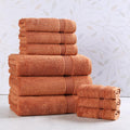 Superior Egyptian Cotton 9-Piece Towel Set, Assorted Towels for Home Bathroom, Master Bath, Decor Essentials, Includes 3 Bath, 3 Hand, 3 Face Towels/Washcloths, Quick Dry, Absorbent, Caramel Brown