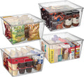CLEARSPACE Plastic Storage Bins with Lids XL – Perfect Kitchen Organization or Pantry Storage – Fridge Organizer, Pantry Organization and Storage Bins, Cabinet Organizers
