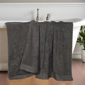 Superior Honeycomb Cotton Medium Weight Towels, for Bathroom, Shower, Spa, Pool, Quick Dry, Adults, Home Essentials, Textured Waffle Border, Oversized Large Towels, Bath Sheets, Set of 2, Gunmetal