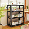 Tall Bookshelf with Open Shelves, Metal Office Book Shelf, Adjustable Organizer Bookcase, Standing Storage Organizer Shelf for Living Room (40