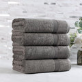 Superior Egyptian Cotton Bath Towel Set, Towels for Home Bathroom, Master, Guest Bath, Decor Essentials, Quick Dry, Absorbent, Large Body Towels, Spa, Hotel, Resort, Adult, Kids, Set of 4, Charcoal