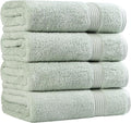 Superior Egyptian Cotton 4-Piece Bath Towel Set for Shower, Bath, Spa, Resort, Hotel, Soft Body Towels, Airbnb Essentials, Apartment, Dorm, Quick Dry, Absorbent, Bathroom Basics, Sage