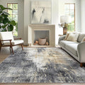 GENIMO Washable Area Rugs for Living Room Bedroom, 10x14 Modern Abstract Non Slip Rug, Low Pile Soft Contemporary Indoor Floor Carpet Cover for Dining Room Kitchen, Livid