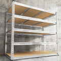 REIBII Garage Shelving, 5 Tier Storage Shelves Load 3020LBS, Adjustable Garage Shelving Heavy Duty, Metal Shelves Unit for Basement, Warehouse, 48