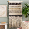 Mark&Day Wall Art, Mureck Bohemian Farmhouse Medium Gray Macrame Tapestry Wall Hanging for Living Room, Bedroom, Office or Kitchen (48