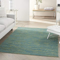 Nourison Home Essentials Solid Contemporary Blue Green 4' X 6' Area Rug , 4' X 6'
