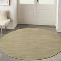 Nourison Home Essentials Indoor/Outdoor Green Gold 4' x Round Area Rug, Easy Cleaning, Non Shedding, Bed Room, Living Room, Dining Room, Backyard, Deck, Patio (4 Round)