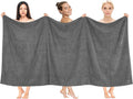 Cotton Paradise 100% Cotton 40x80 Oversized Bath Sheet, Extra Large Turkish Bath Towels for Bathroom, Dark Gray Bathsheet
