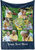Ships Next Day, Custom Blanket with Picture and Text - Printed in USA, Personalized Photo Blanket with Text (Fleece 50x60)