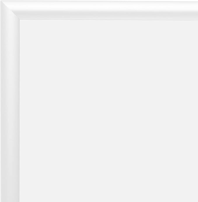 SnapeZo Photo Frame 16x20 Inches, White 1 Inch Aluminum Profile, Front-Loading Snap Frame, Wall Mounting, Sleek Series