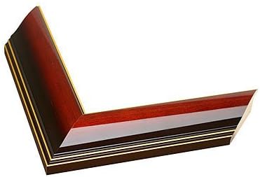 Glossy Cherry Mahogany with Gold Trim Diploma Frame & Black Suede Matting (ONLY fits 11x14 documents or certificates)