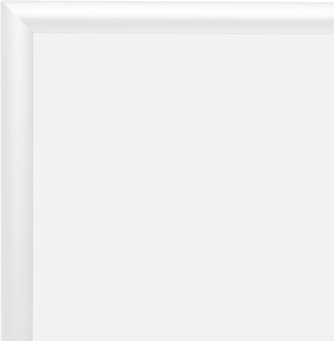 SnapeZo 16.5 x 23.4 (A2 Euro Size) White Poster Frame, Front-Loading, Wall Mount, Aluminum 1" Profile, Sleek Series