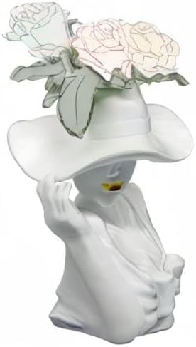 Cosylove Flower Vase, Decorative Ceramic Flower Vase, Creative Elegant Woman Arrangement Flower Vase, Art Vase for Home Office Living Room Wedding and Events Decor
