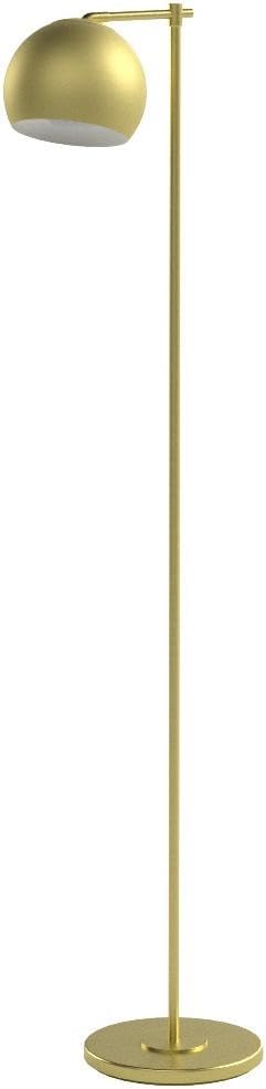 GLOBE Electric 12915 60" Floor Lamp, Satin Gold Finish, Vintage Glam Design, in-Line Switch, E26 Base, Gold and Brass Modern Floor Lamp for Living Rooms and Bedrooms