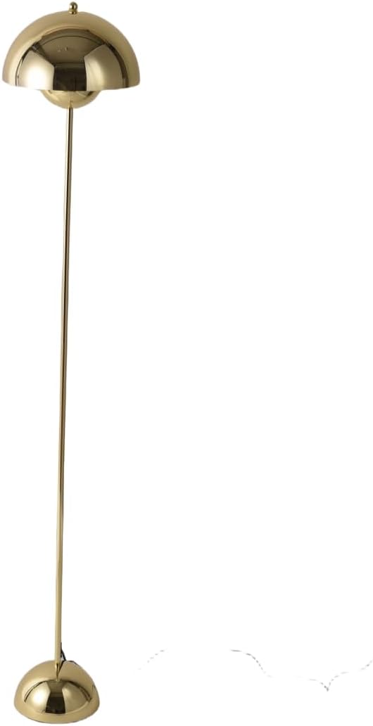 COSYLUX Modern Floor Lamp for Living Room, Industrial Tall Standing Lamp for Bedroom, Metal Shade Reflecting Light Reading Floor Lamp for Office, Nursery Room, Corner(Bright Gold)
