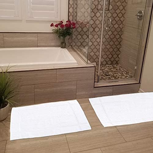GOLD TEXTILES White Bath Mat Towels 20 x 30 Inches (48 Pack)
