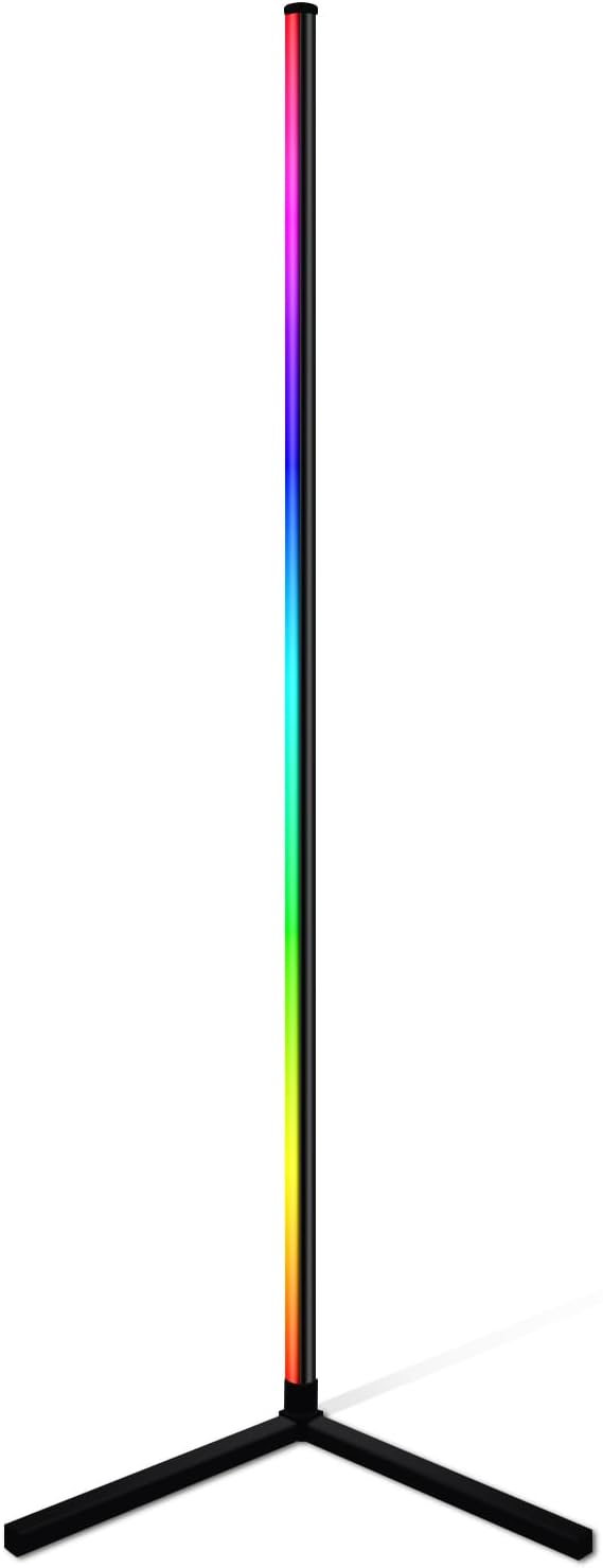 AVCNUJ LED Floor Lamp, 65" Smart RGB Color Changing Corner Lamp with 16 Million DIY Colors & 213 Scenes, Music Sync, Timer, Floor Lamp with Remote & App Control, Standing Lamp for Living Room Bedroom