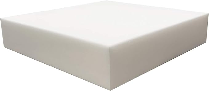 FoamRush 8" x 36" x 36" Premium Quality Upholstery Foam Cushion High Density (Chair Cushion Square Foam for Dining Chairs, Wheelchair Seat Replacement)