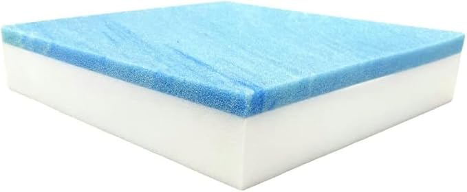 FoamRush 9" x 36" x 36" Gel Memory Foam Upholstery Square Cushion Medium Firm (Chair & Wheelchair Seat Cushion Replacement, Square Foam Dining Chairs, Couch, Sofa, Rubber Padding)