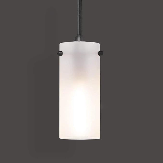 Linea di Liara Effimero Modern Matte Black Pendant Light Fixtures Over Kitchen Island Sink Lighting Ceiling Hanging Farmhouse Mini Metal Industrial Pendant Lighting Small Frosted Glass Shade