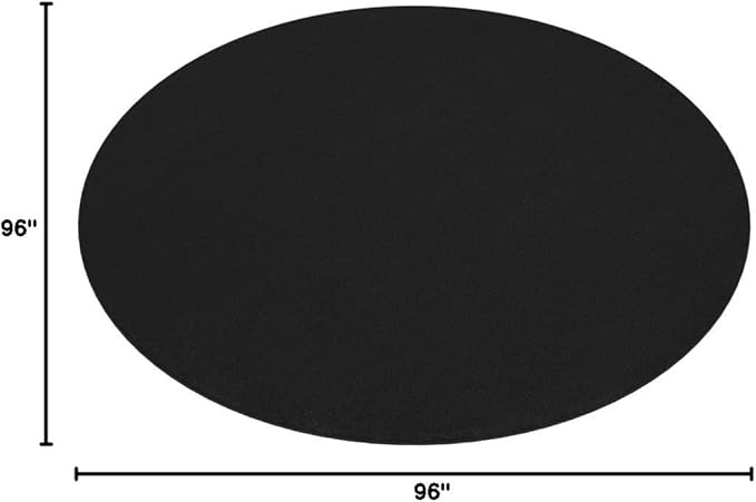 Nourison Home Essentials 8' x Round Black Fabric Outdoor Area Rug (8' Round)