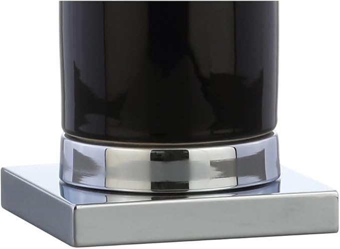 JONATHAN Y JYL8021B Dallas 31.5" Ceramic LED Table Lamp Contemporary Transitional Bedside Desk Nightstand Lamp for Bedroom Living Room Office College Bookcase LED Bulb Included, Black/Chrome