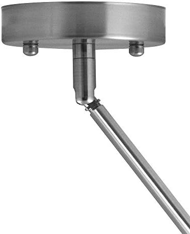Linea di Liara Effimero Modern Brushed Nickel Pendant Light Fixtures Over Kitchen Island Sink Lighting Ceiling Hanging Farmhouse Mini Metal Industrial Pendant Lighting Small Frosted Glass Shade