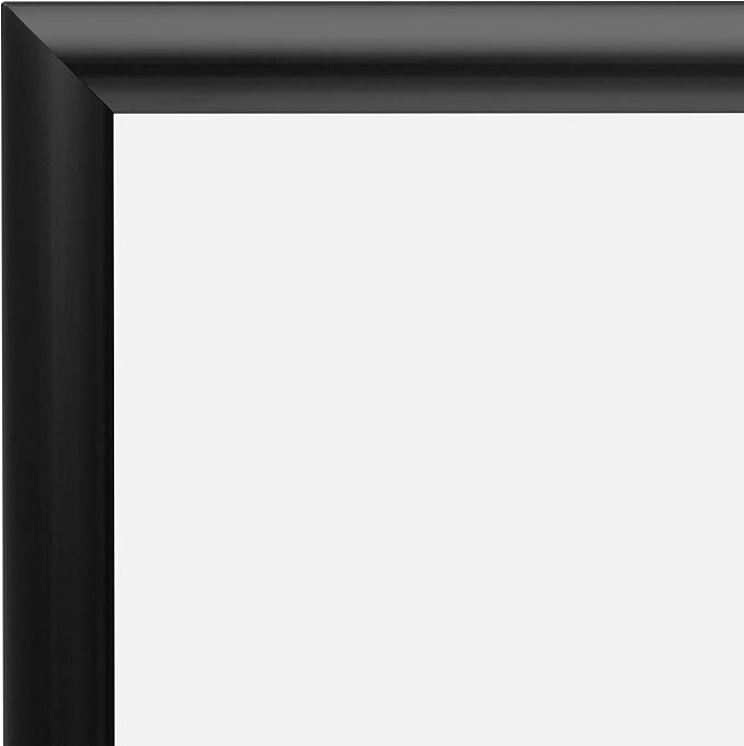 SnapeZo Poster Frame 11x22 Inches, Black 1 Inch Aluminum Profile, Front-Loading Snap Frame, Wall Mounting, Sleek Series