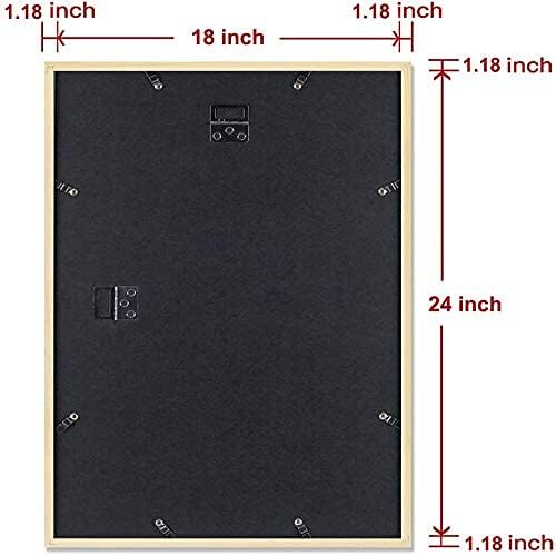 THREELOVE 18x24 Frame White, Display 16x20 Picture with Mat or 18x24 Without Mat, Photo Poster Frame Wall Mounting, Set of 3