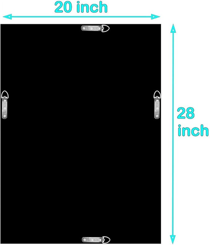 Crystal Crush Diamond Rectangle Silver Mirror for Wall Decoration 20x28inch Wall Hang Frameless Mirror Glass Diamond Decor.