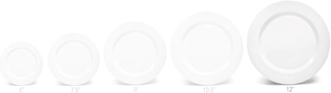 " OCCASIONS " 120 pcs Chargers pack Wedding Party 12'' Disposable Plastic Charger Plates/Chargers (Plain White)