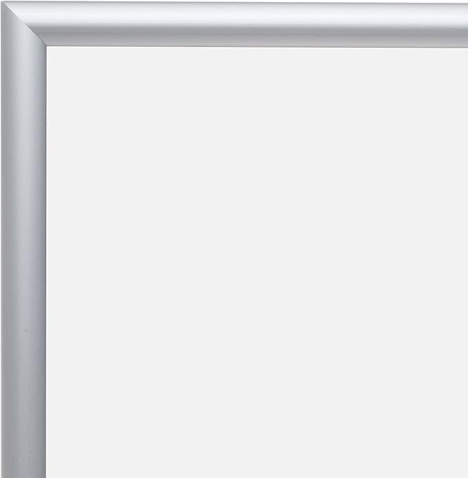 SnapeZo 2-Pack 18x24 Inches Silver Poster Frames, Front-Loading Snap Frame, 1" Aluminum Profile, Wall Mounted