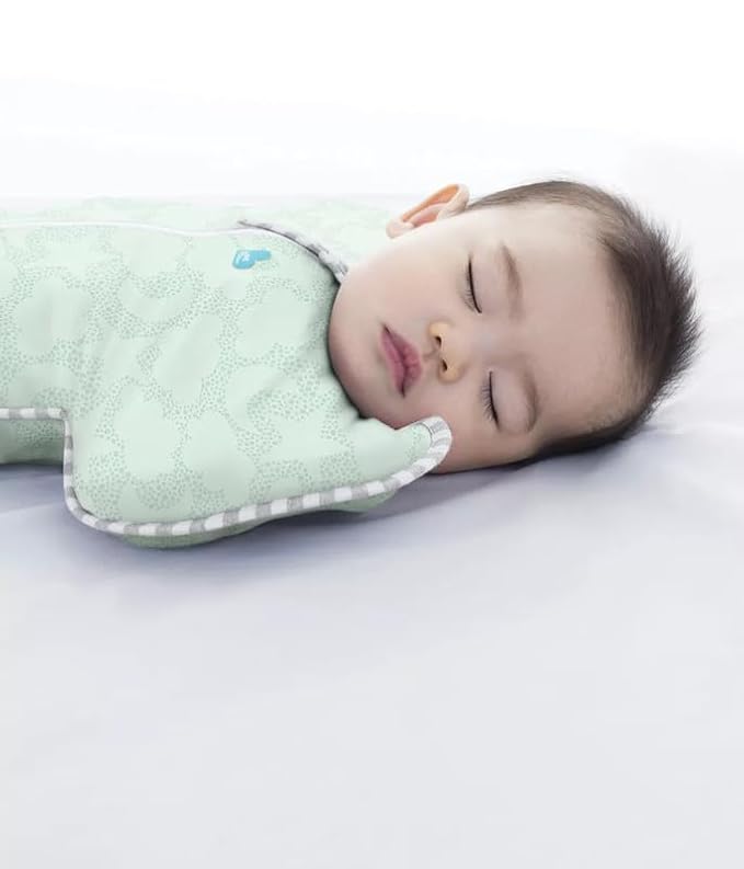 Love to Dream Organic Swaddle, Baby Sleep Sack, Swaddle Up Self-Soothing Swaddles for Newborns, Get Longer Sleep, Snug Fit Helps Calm Startle Reflex, 1.0 TOG Sleep Sack, 13-18.5lbs, Mint