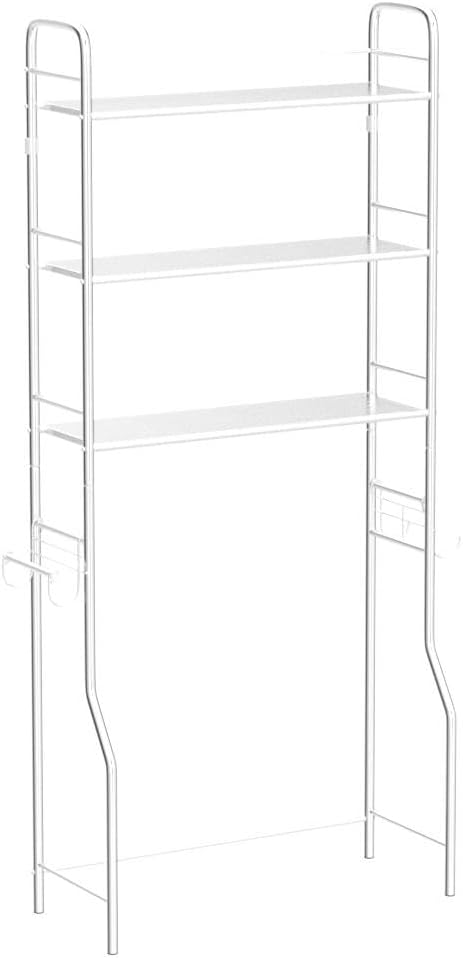 susunnus Over The Toilet Storage 3 Tier M,Bathroom Shelves Over Toilet,Freestanding Space Saver with Toilet Paper Holder,Stainless Steel,Pragmatic,Sturdy,Waterproof,Silver