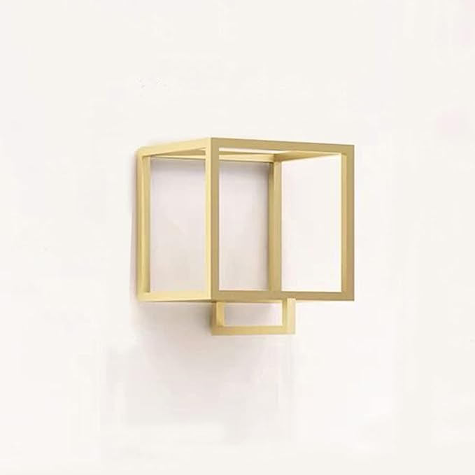 Metal Garment Racks in Boutique Clothing Stores Display,Wall-Mounted Hanging Potted Plants Clothes Shelf in Home,Towel Rack for Bathroom Storage Shelves (Gold, 11.8" L)