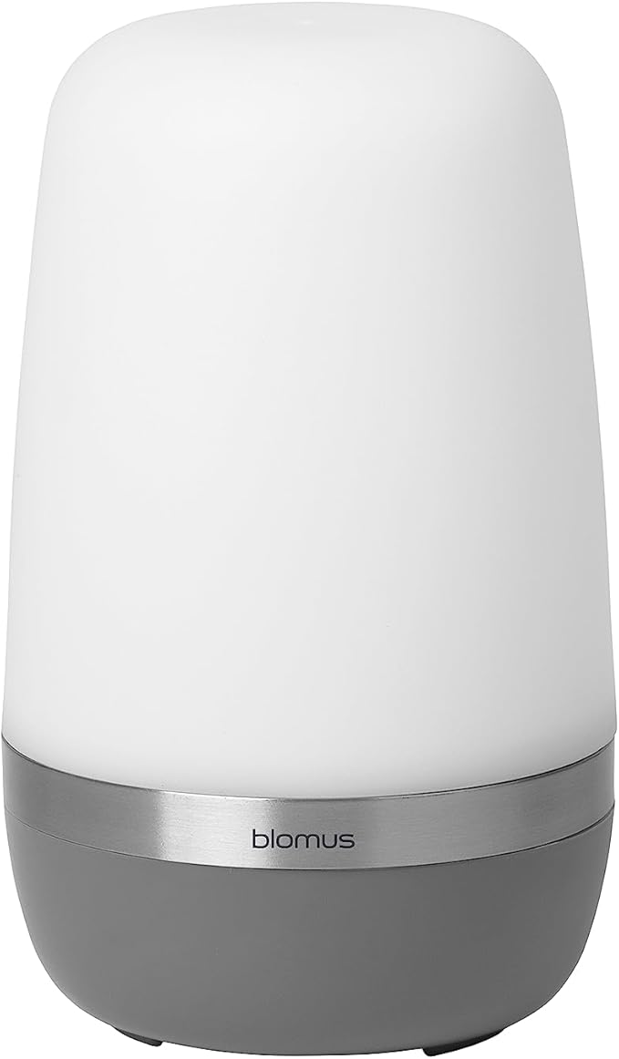 Blomus Spirit LED Battery Outdoor Lamp Rechargeable Table Lamp with USB Cable Size S (Warm Grey)