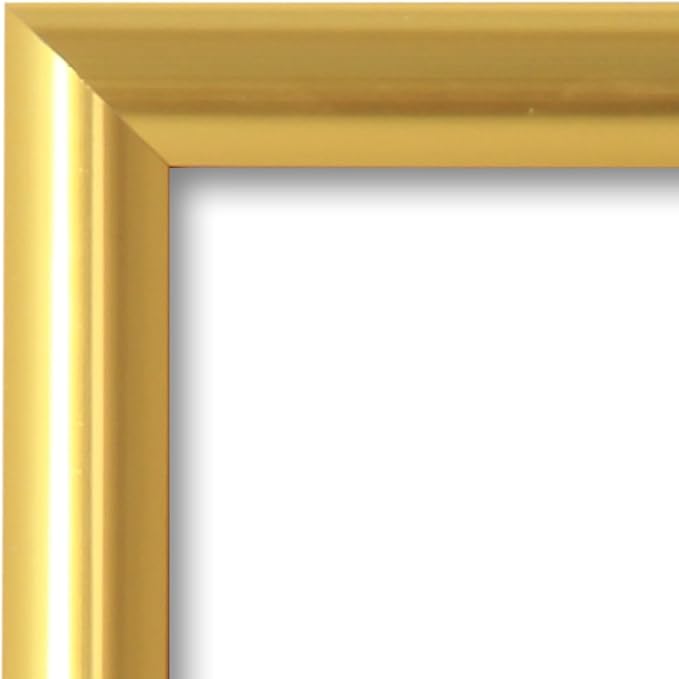 SnapeZo Gold Effect 24x36 Poster Frame, Front-Loading, Wall Mount, Aluminum 1" Profile, Sleek Series